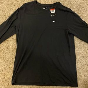 Nike Dri Fit Long Sleeve Tee Shirt Graphite Brand New w Tags